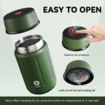 Fjbottle lunch box Stainless Steel Food containers with bag Thermal lunch box Free Spoon 1000ml - Image 3