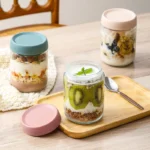 Glass Sealed Jar Kitchen Refrigerator Storage Jar Leak-Proof Food Storage Container Milk Fruit Coffee Fresh-keeping Jar with Lid - Image 2