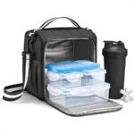 BREE Meal Prep Lunch Box With Containers Ice Pack and Shaker Bottle For Men and Women 6pc. Meal Prep Kit Lunch Bag With Contain - Image 4