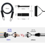 Resistance Bands Set for Exercise Tension Resistance Band Fitness and Home Training Yoga 150 lbs 11 Pcs - Image 5