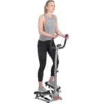 Cardio Fitness Twist Stepper with Handlebar - Compact Stair Climbing Machine for Home Workouts
