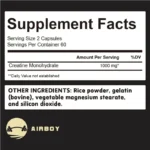 Creatine Monohydrate Capsules for Enhance Muscle Mass Strength & Performance Improvement Workout Recovery Mass Gainer - Image 2