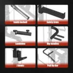 Smith MachinePower Cage Squat Rack with LAT Pull Down System Dipping Bar MultiFunction Linear Bearing Cable Crossover Machine f - Image 3