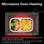 2 Layers Lunch Box with Lunch Bag 304 Stainless Steel for Adults Kids School Office Microwavable Portable Bento Food Containers - Image 4