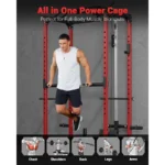 Power Cage Power Racks for Home Gym with Pulley System 1200LBS Weight Capacity MultiFunctional Squat Rack for Strength Workout - Image 2
