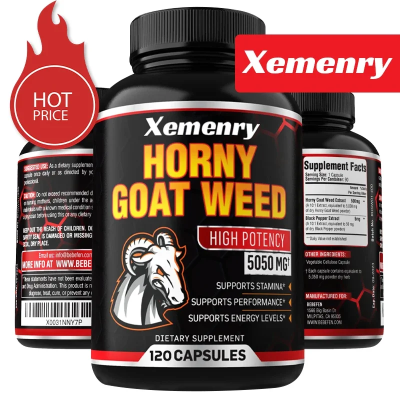 kf-S37d153348fb2463d87df7e3d1dda4eabP Men's Horny Goat Weed Capsules 5050 mg Formula Contains Black Pepper Extract - Image 1