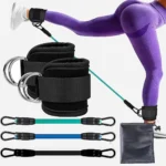 TPE Resistance Bands Ankle Straps Fitness Set D-Ring Support Ankle Cuffs Yoga Gym Equipment Guard Leg Strength Safety Extensions