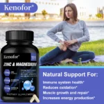 Magnesium + Zinc Supplement Capsules - Boost Immunity and Bone Health, Support Muscle, Nerve, Joint, and Heart Health - Image 2