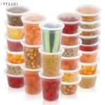 〔YY110〕10 Pcs Food Packing Container Food Grade BPA-Free Clear Plastic Food Storage Box With Lid Microwave Safe Meal Takeaway