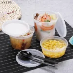 〔YY110〕10 Pcs Food Packing Container Food Grade BPA-Free Clear Plastic Food Storage Box With Lid Microwave Safe Meal Takeaway - Image 5