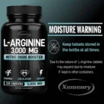 L-Arginine 3000mg - for Energy, Strength and Endurance Support During Exercise | Muscle Mass, Non-GMO - Image 3