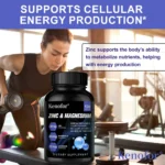 Magnesium + Zinc Supplement Capsules - Boost Immunity and Bone Health, Support Muscle, Nerve, Joint, and Heart Health - Image 3