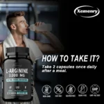 L-Arginine Capsules Supplement - for Energy, Strength and Endurance Support During Exercise | Muscle Mass, Non-Gmo - Image 5