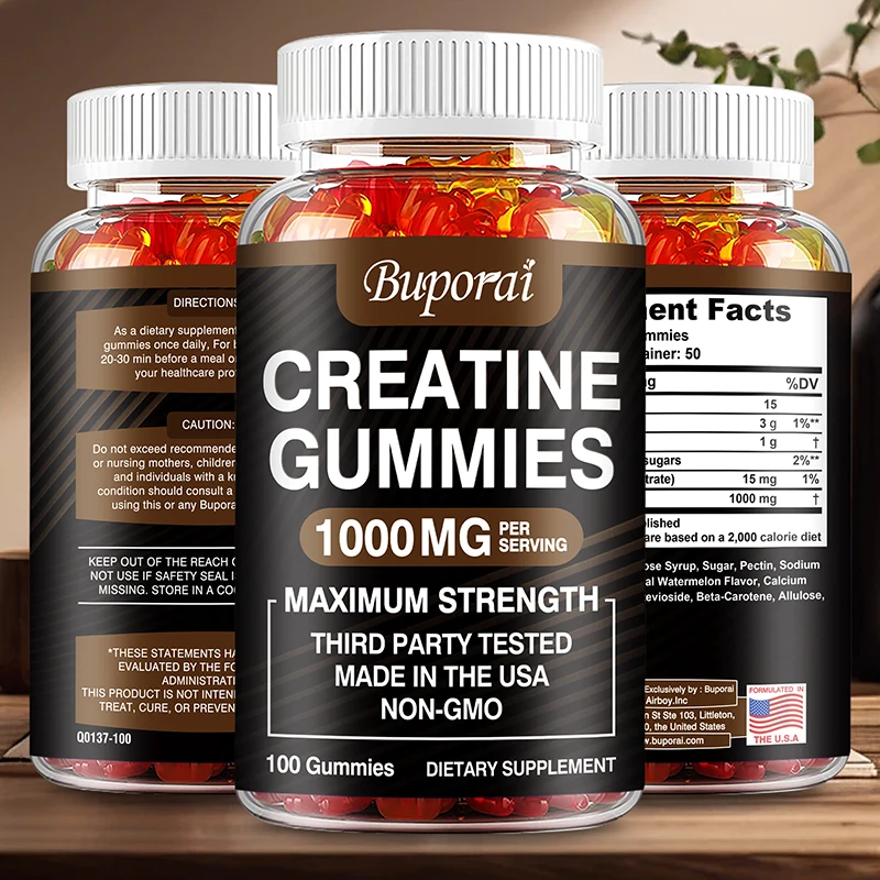 kf-S7b005b2437fd42908901241523db65a8b Creatine Monohydrate Gummies - Pre/post Workout, Fitness, Strength, Muscle Building Provide Energy Supplements - Image 1