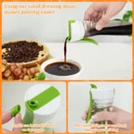 2Pcs Salad Dressing Shaker with Handle Leakproof Salad Dressing Mixer with Scale Dishwasher Safe Salad Dressing Bottle Shaker - Image 5
