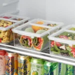 Airtight Bento Box Clear Food Storage Containers Set of 3 Microwave Dishwasher Freezer Safe Durable BPA Free Stackable Meal Prep - Image 5