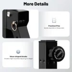 Triangular Pull Up Station Black Adjustable Height Carbon Steel Pull Up Horizontal Bar for Home Gym Strength Training Equipment - Image 6