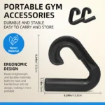 Gym grade grip bar High strength nylon double hook Non-slip wear-resistant design Home commercial dual purpose trainer - Image 6