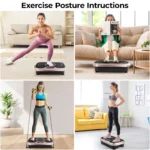 Vibration Plate Exercise Machine - Whole Body Workout Vibration Fitness Platform w/ Loop Bands - Home Training Equipment - Image 6