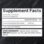 Creatine Monohydrate - Build Muscle, Improve Athletic Performance, Improve Energy Endurance and Promote Recovery - 120 Capsules - Image 2