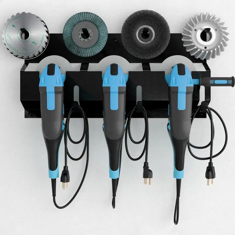kf-Sa12ae5800c19485aa95cc1795a7e605eX Wall Mount Angle Grinder Holder Angle Grinder Stand Angle Grinder Disc Grinder Cable Storage Rack For Cutting Polishing Machines - Image 1