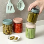Glass Sealed Jar Kitchen Refrigerator Storage Jar Leak-Proof Food Storage Container Milk Fruit Coffee Fresh-keeping Jar with Lid - Image 3