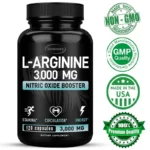L-Arginine Supplement Boost Endurance -Increase for Energy, Strength,Vascular and Endurance Support During Exercise | Muscle Mas