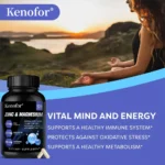 Magnesium + Zinc Supplement Capsules - Boost Immunity and Bone Health, Support Muscle, Nerve, Joint, and Heart Health - Image 4