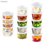 〔YY110〕10 Pcs Food Packing Container Food Grade BPA-Free Clear Plastic Food Storage Box With Lid Microwave Safe Meal Takeaway - Image 6