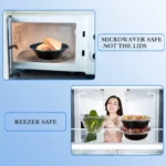 10 Packs 24OZ Meal Prep Container Round Disposable Containers with Lids Bento Box Adult Lunch Box Microwave and Freezer Safe - Image 3