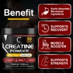 GPGP GreenPeople Creatine Monohydrate Powder Creatine Powder Muscle Recovery Muscle Builder for Men & Women Workout Supplements - Image 3