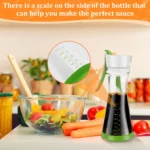 2Pcs Salad Dressing Shaker with Handle Leakproof Salad Dressing Mixer with Scale Dishwasher Safe Salad Dressing Bottle Shaker - Image 3