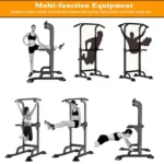 Adjustable Power Tower Pull-Up Rack Dip Station Free Standing Power Tower Station for Adults & Teens Home Office GYM - Image 3