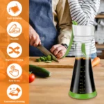 2Pcs Salad Dressing Shaker with Handle Leakproof Salad Dressing Mixer with Scale Dishwasher Safe Salad Dressing Bottle Shaker - Image 2